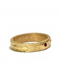 ANILLO MOONWALK ORO RUBI
